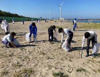 「酒田港クリーンアップ作戦」大浜海岸