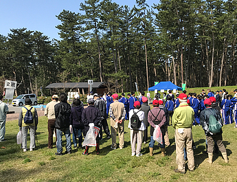 酒田市主催「山をきれいにしてウォーキング」万里の松原